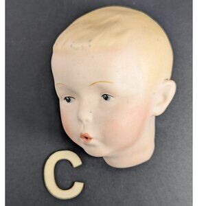 Vintage Whistler Jim German Character Porcelain Doll head
